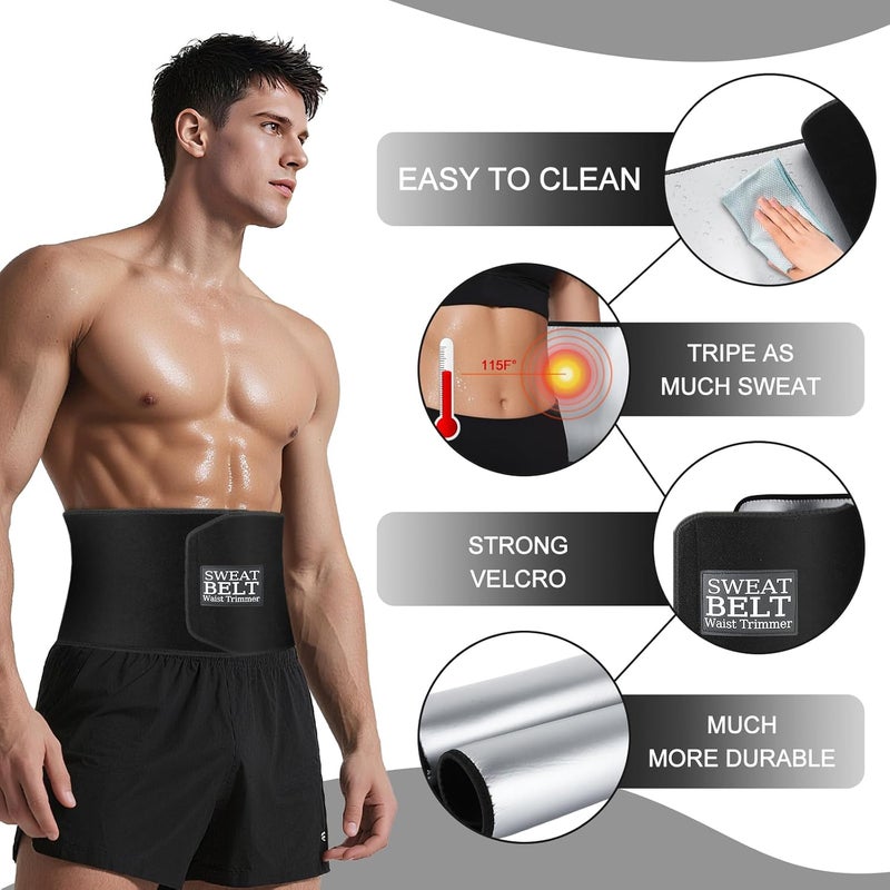 ZPP Store حزام خصر للنساء والرجال، حزام عرق لربط البطن - Image 4